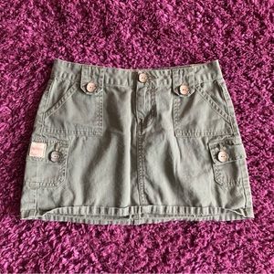 2000s cargo mini skirt
